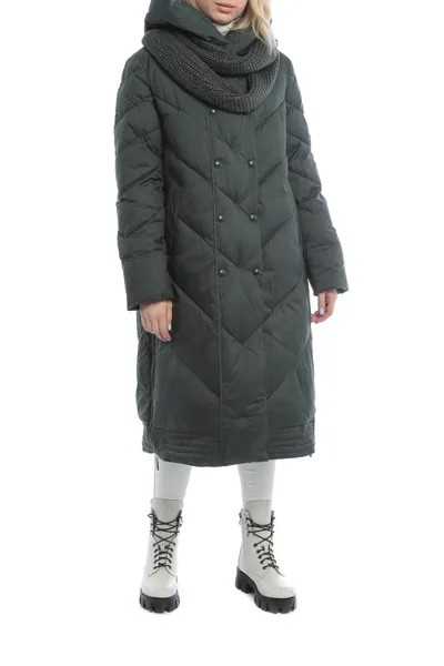 Пуховик-пальто женский CESARE GASPARI D-701-Q-20Т зеленый 42