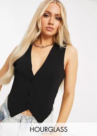Черный трикотажный жилет ASOS DESIGN Hourglass-Черный цвет