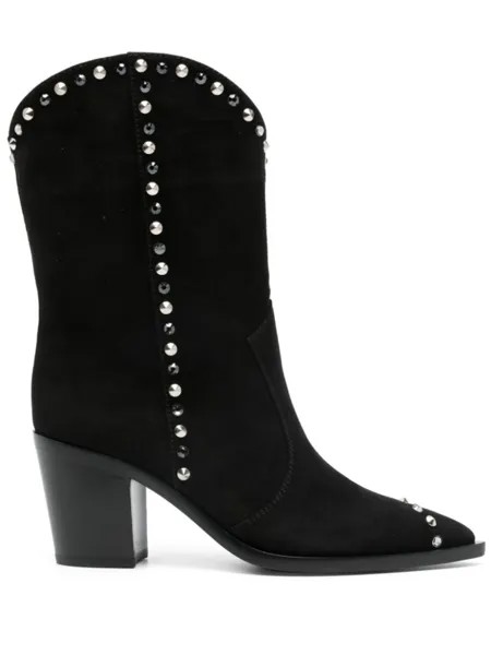 Gianvito Rossi сапоги с заостренным носком, черный