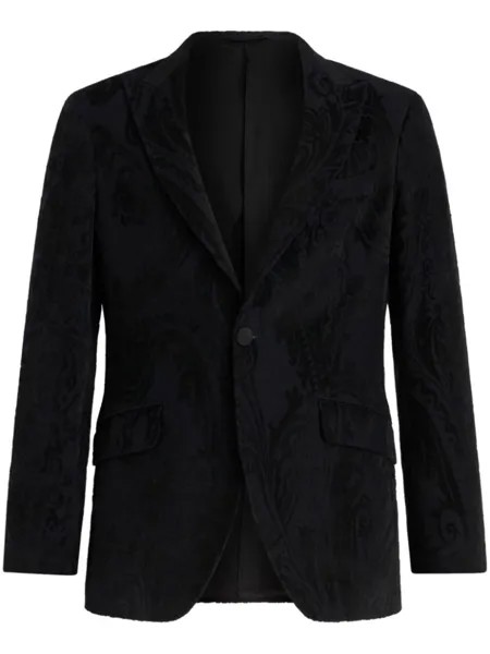 ETRO жаккардовый пиджак с узором, черный