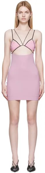 Эксклюзивное розовое мини-платье SSENSE Nensi Dojaka