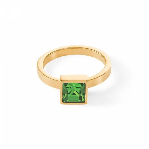 Кольцо Coeur de Lion, кристалл, размер 16.5, зеленый, желтый