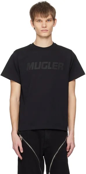 Черная футболка с принтом Mugler, цвет Black