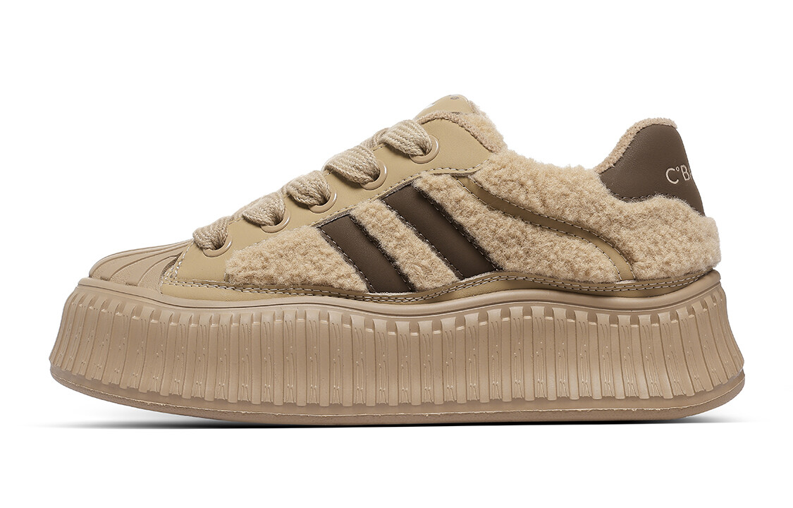 Кроссовки C°BANNER Skateboarding Shoes Women's Low-top Khaki, хаки