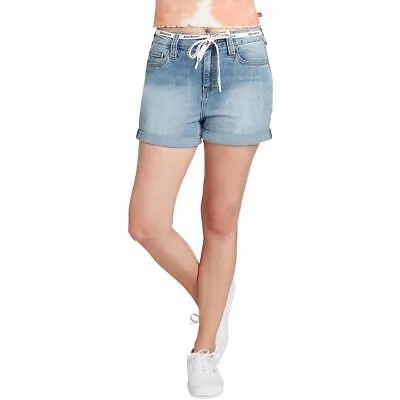 Женские короткие джинсовые шорты Dickies с манжетами и высокой посадкой BHFO 0877