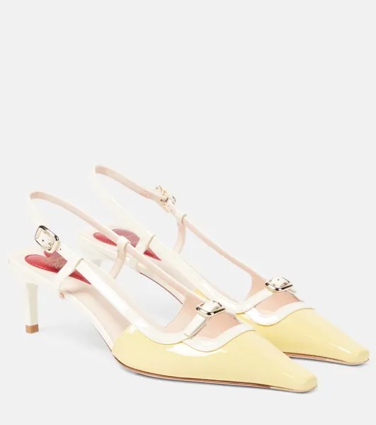 Лакированные туфли Viv' Canard с пяткой назад Roger Vivier, бежевый