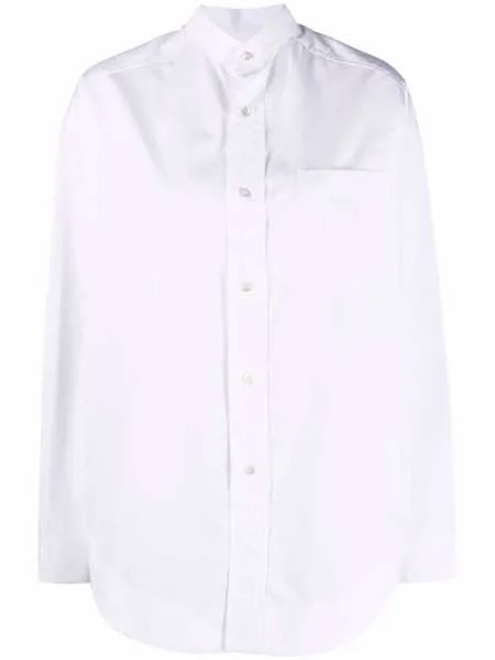 AMI Paris рубашка с воротником-стойкой и длинными рукавами