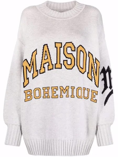 Maison Bohemique джемпер оверсайз с логотипом