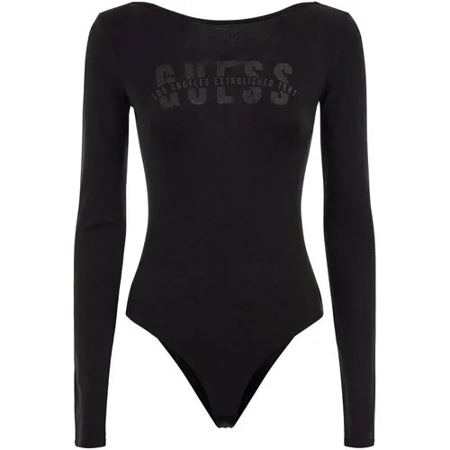 Боди-лонгслив GUESS, размер 48/L, черный