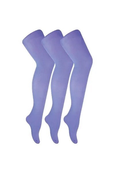 3 пары удобных мягких ярких колготок пастельных тонов плотностью 40 ден Sock Snob, фиолетовый