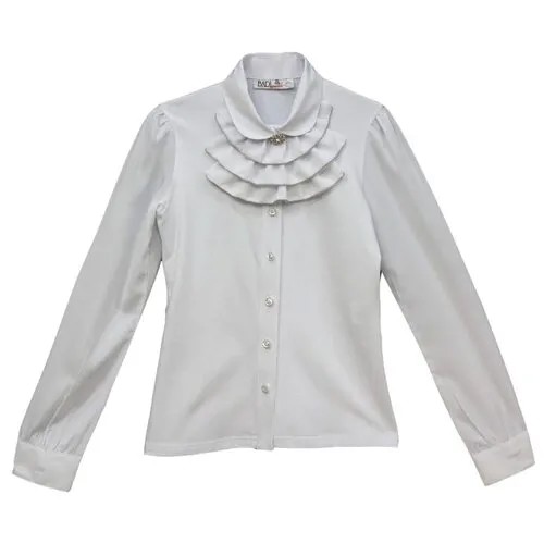 Блузка школьная для девочки (Размер: 146), арт. 13523, цвет Белый