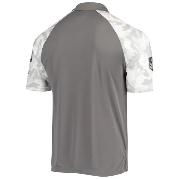 Мужская рубашка-поло Colosseum Grey/Camo Nebraska Huskers OHT Military Appreciation реглан Zoomie