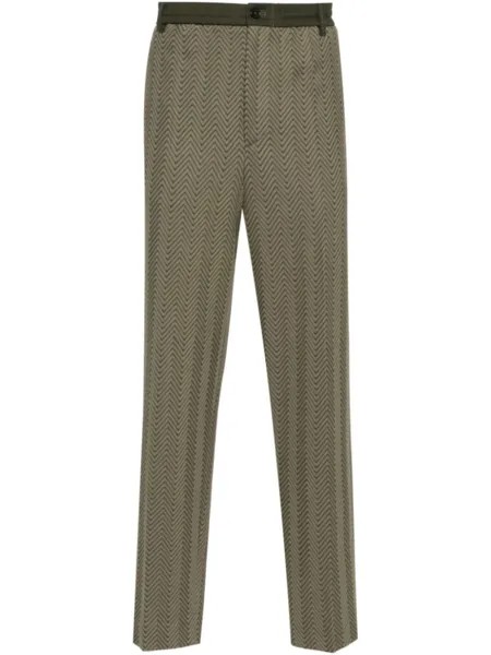 Missoni брюки с узором зигзаг, зеленый