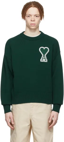 Эксклюзивный зеленый свитер SSENSE Ami de Cœur AMI Alexandre Mattiussi