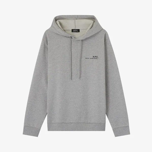 Толстовка Item Logo Hoodie 'Grey' A.P.C., серый