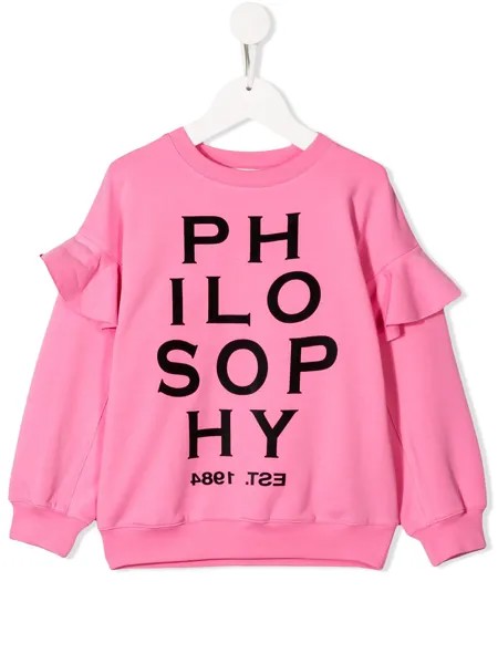 Philosophy Di Lorenzo Serafini Kids толстовка с оборками и логотипом
