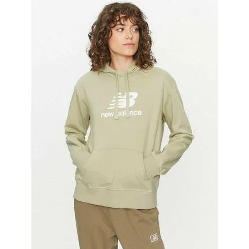 Худи New Balance, размер XS [INT], зеленый