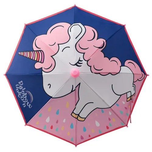 Зонт-трость Oldos, белый, розовый