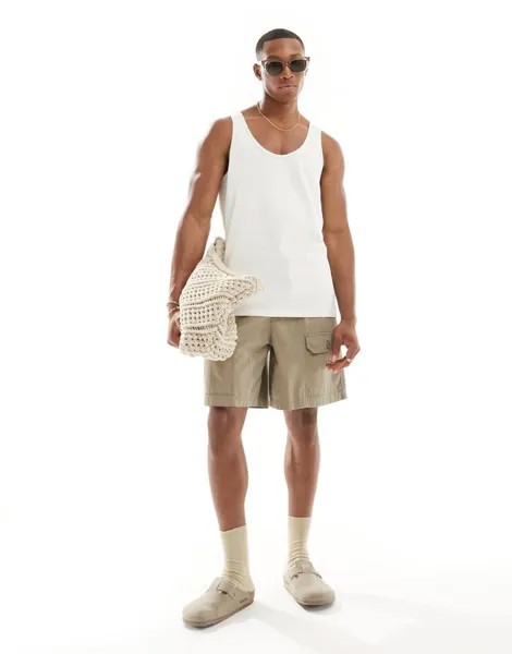 Кремовая тяжелая майка ASOS DESIGN