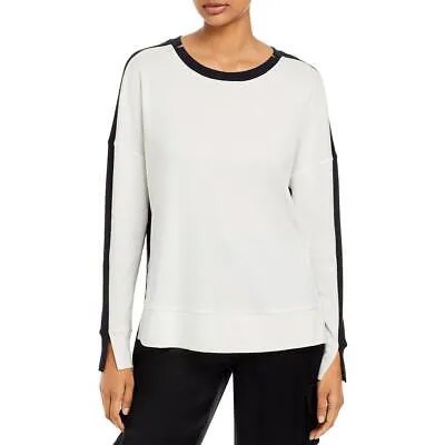 Женская черно-белая рубашка Three Dots с контрастной отделкой и раздельным краем, туника, свитер M BHFO 9943