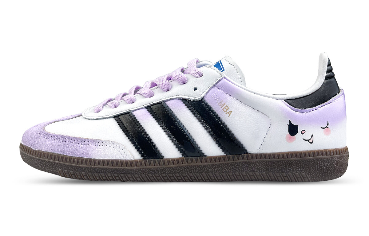 Кроссовки adidas originals SAMBA OG Skateboarding Shoes Unisex Low-top White/Bright Concord/True Red/Black, красный