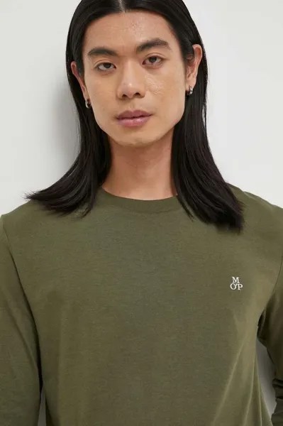 Лонгслив из хлопка Marc O'Polo, зеленый