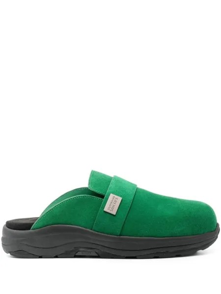 Suicoke слиперы с закругленным носком, зеленый