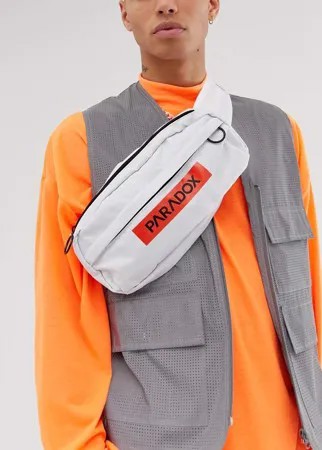Белая сумка-кошелек на пояс с надписью ASOS DESIGN-Белый