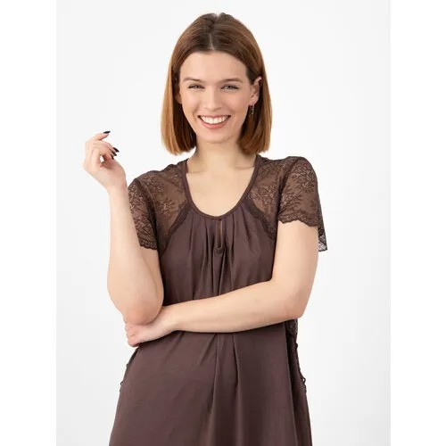 Сорочка  Lilians, размер 50, коричневый