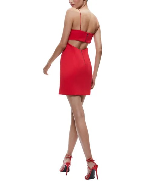 Мини-платье на бретельках alice + olivia Fifi, красный
