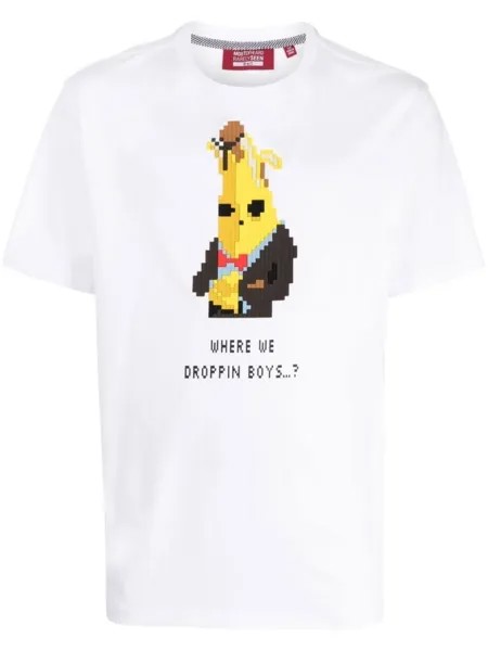 Футболка Where We Dropping Mostly Heard Rarely Seen 8-Bit, белый