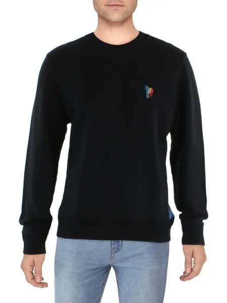 Мужская хлопковая толстовка с круглым вырезом Paul Smith, черный
