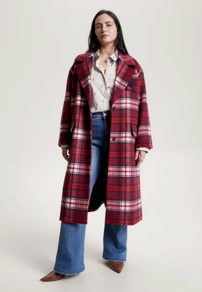 Классическое пальто Curve Tartan Monogram Tommy Hilfiger, цвет tommy tartan big deep rouge