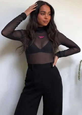 Черная прозрачная водолазка Reebok Vector-Черный