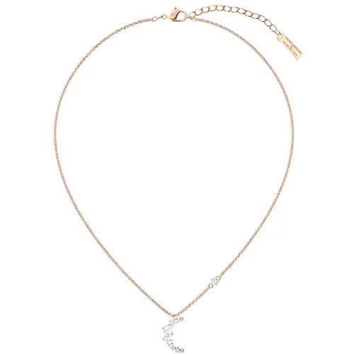 Колье SWAROVSKI, кристаллы Swarovski, длина 38 см, розовый, золотой