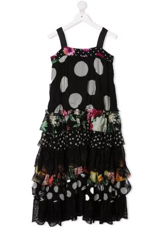 Dolce & Gabbana Kids платье с оборками и принтом