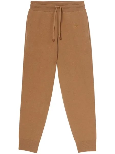 Спортивные брюки с монограммой Burberry, коричневый
