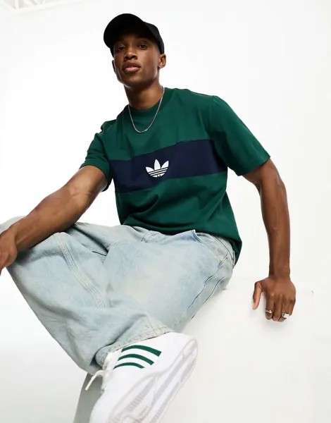 Зеленая футболка adidas Originals Rifta NY
