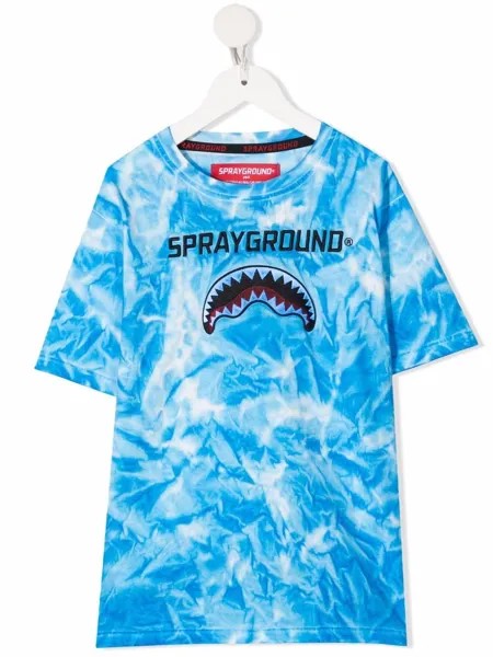 Sprayground kid футболка с принтом тай-дай и логотипом