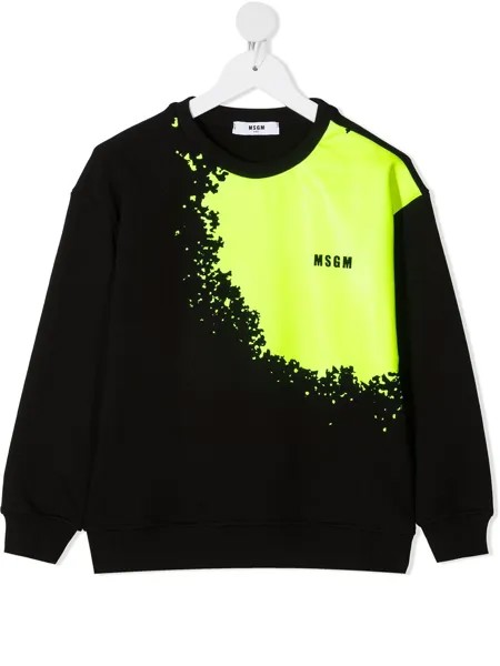 MSGM Kids толстовка с принтом тай-дай и логотипом