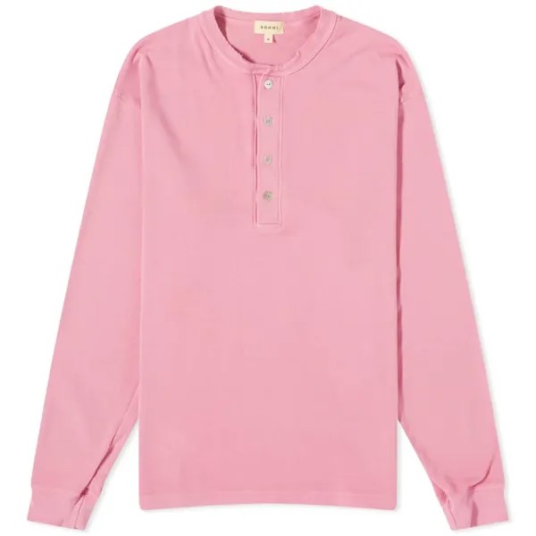 Donny. Футболка Henley с длинными рукавами и гребешком