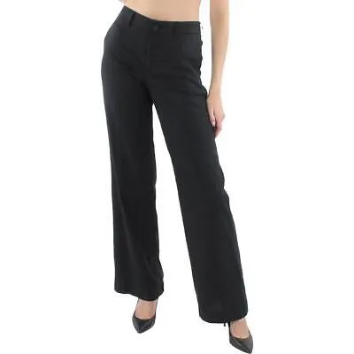 Vince женские черные льняные широкие брюки классические брюки 4 BHFO 0653