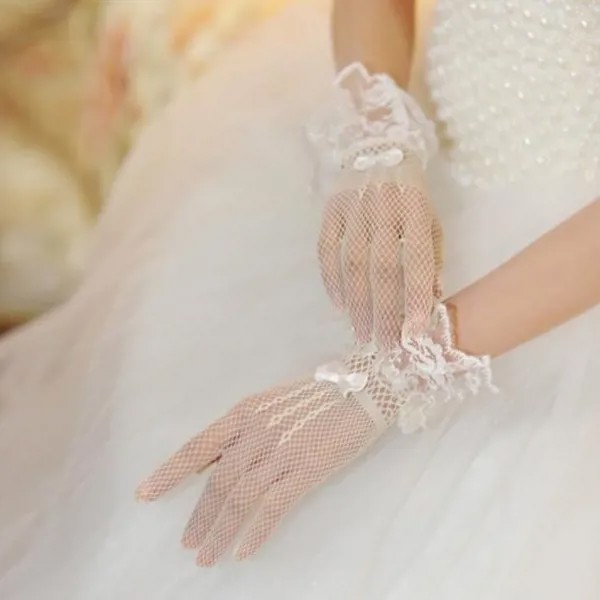 1 пара кружевные перчатки сетки кружева перчатки перчатки с пальцами перчатки для вечеринок женщины