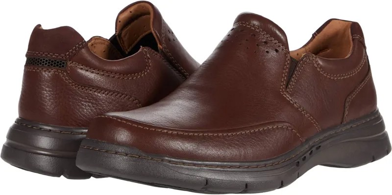 Лоферы Un Brawley Step Clarks, цвет Mahogany Tumbled Leather