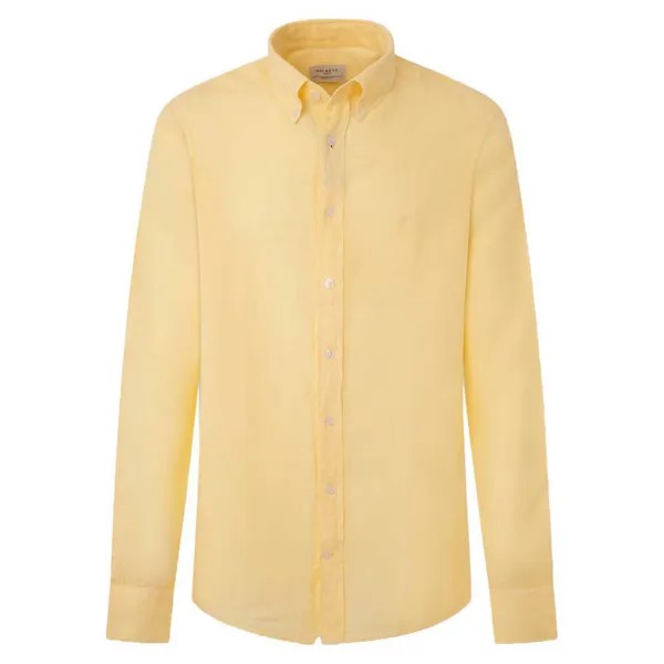Рубашка с длинным рукавом Hackett Garment Dye Linen B, желтый