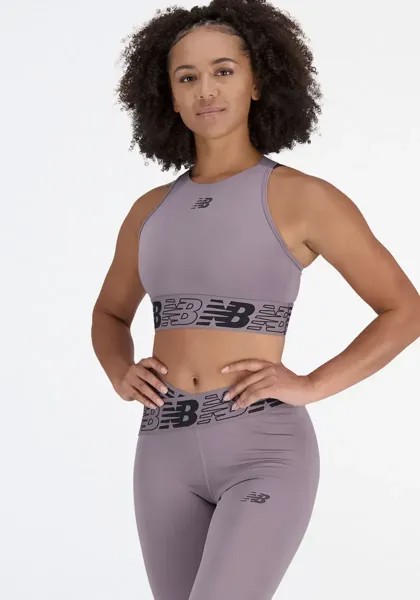 Спортивный бюстгальтер New Balance, цвет Zinc (069)