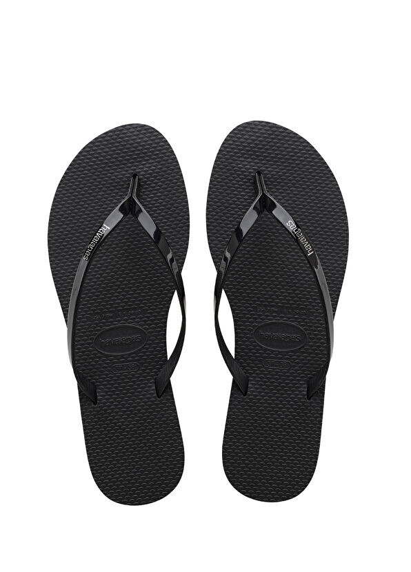 Женские пляжные тапочки You с эффектом металлик. Havaianas, черный