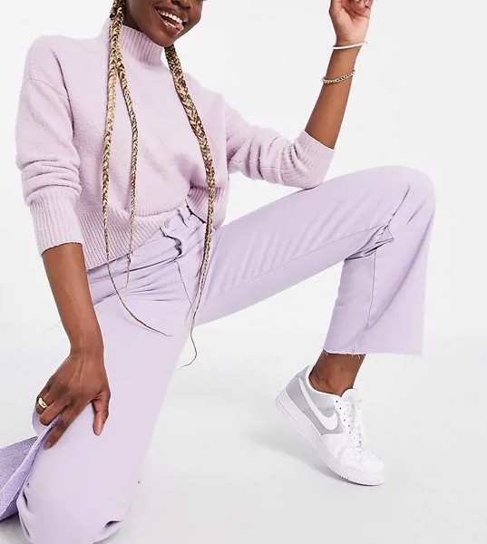 Сиреневые винтажные джинсы в стиле 90-х Stradivarius Tall-Фиолетовый цвет