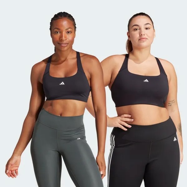 Спортивный бюстгальтер Adidas POWERIMPACT TRAINING MEDIUM SUPPORT BRA, черный