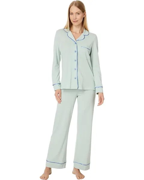 Пижама Cosabella Amore Petite Long Sleeve Top & Pant, цвет Verde Umbria/Portofino Blue